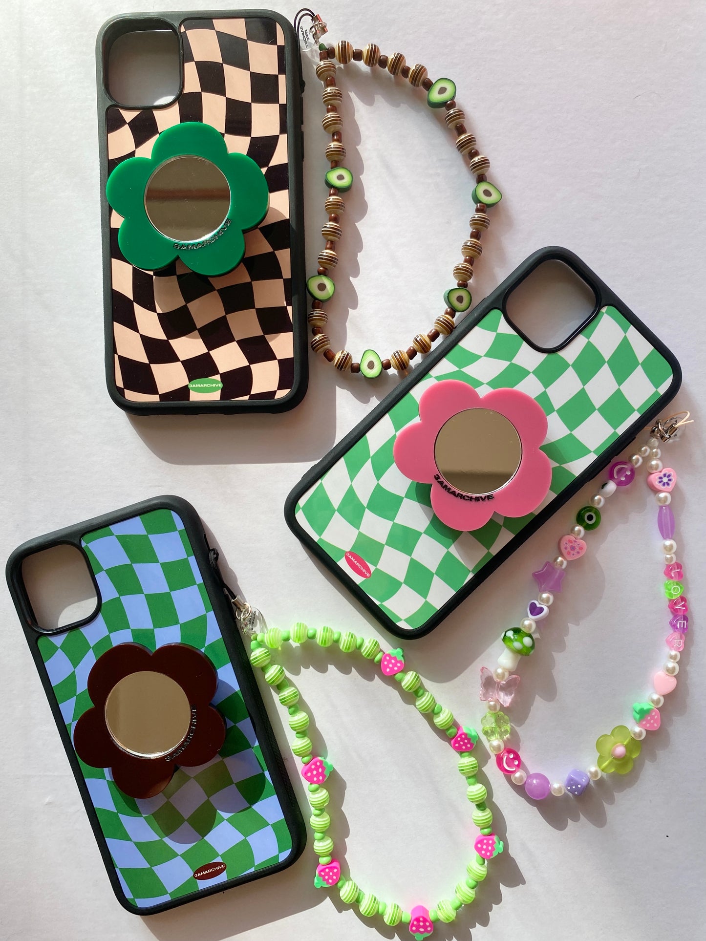 Flower Power Mirror Phone Grip